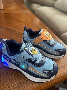 Bluey Light-Up Character Sneakers - Blue & Orange Accent
